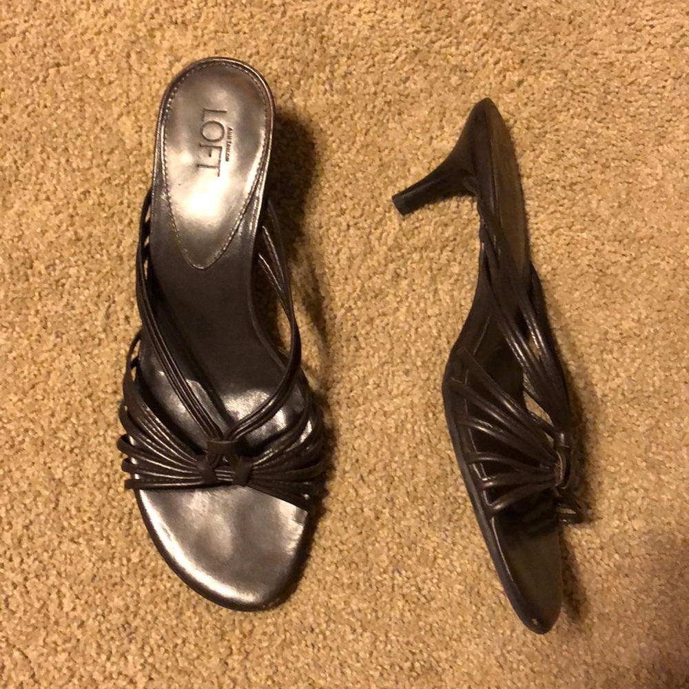 Espresso brown strap heel